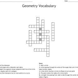 Geometry vocabulary crossword answer key