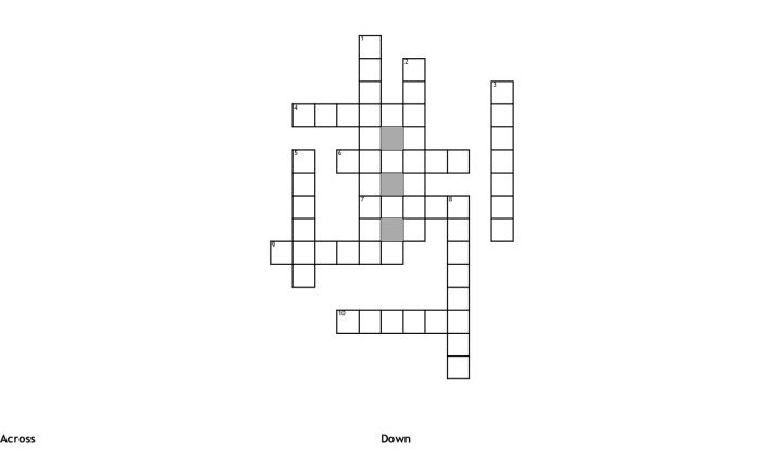 Geometry vocabulary crossword answer key