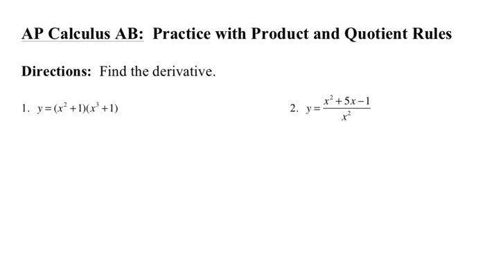 Ap calc ab derivative practice