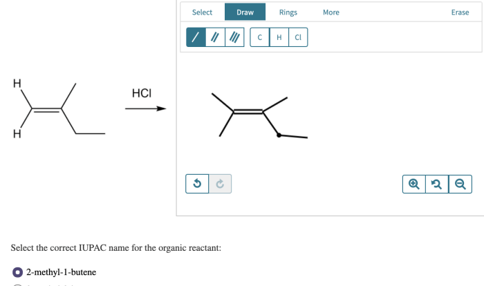 Draw the major product of the reaction shown