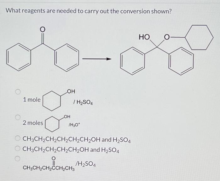 What reagents are appropriate to carry out the conversion shown