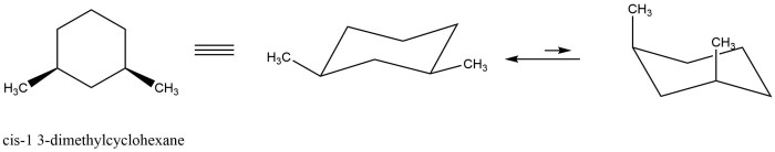 Cis 1 3 dimethylcyclohexane chair conformation